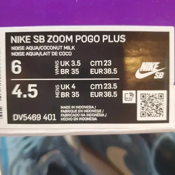 Nike SB Zoom Pogo Plus Size 6 Aqua - Picture 9 of 14